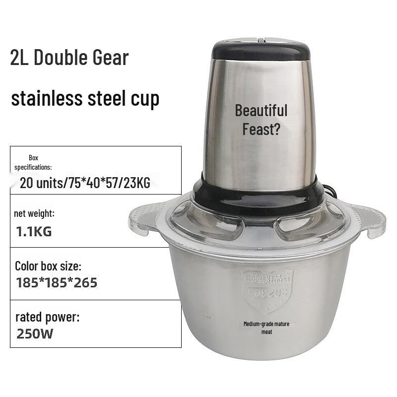 Stainless Steel Multifunctional Automatic Meat Grinder with Pure Copper Motor