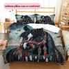 1PC Horse Bedding Quilt Set Quilt Cover Pillowcase Home Decoration Birthday Gift (1 * duvet cover + 2 * pillowcase, without core)