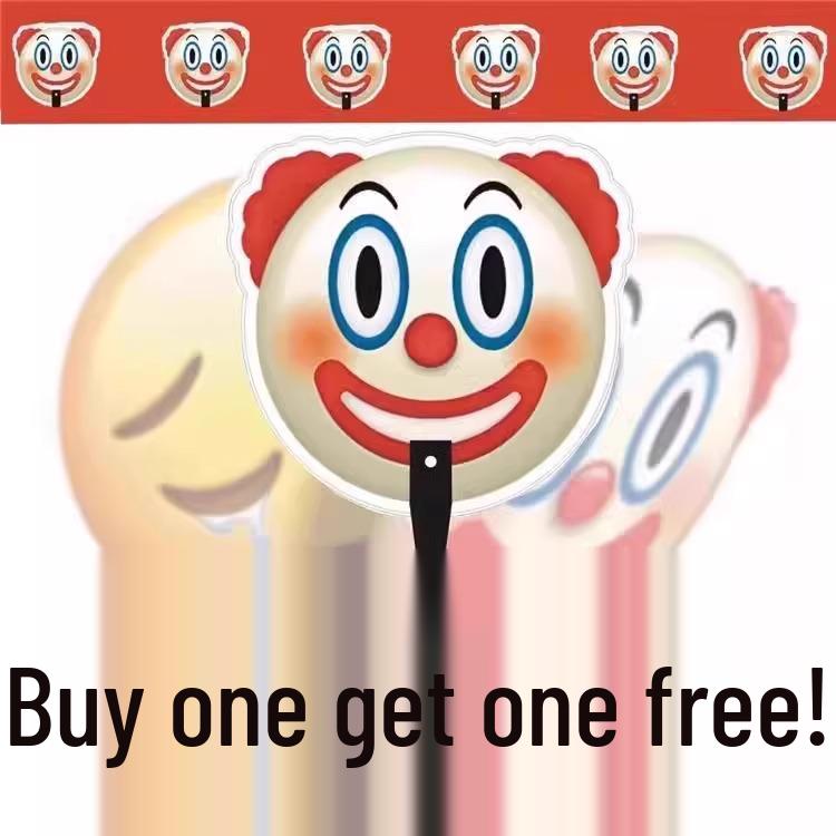 Durable Summer Clown Fan Mask: Portable, Fun JOKER Style for Students