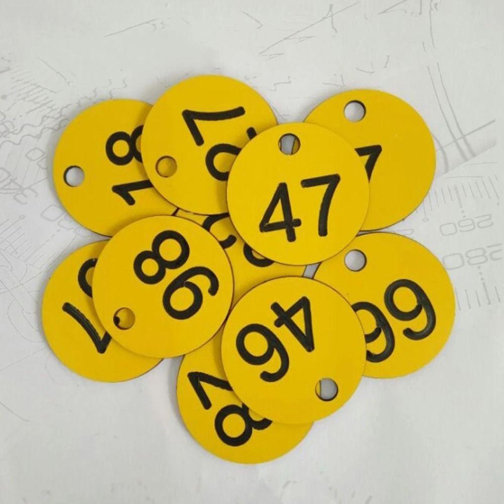 Plastic Beehive Tags 3.5CM Number Plate Beehive Mark Board Tag  Bee Hive Mating Box Mark