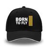 Sandwich sandwich print BORN TO FLY European and American hard top curved edge baseball hat men's outdoor hat