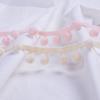 20yard Mini Size Pom Pom Trim Pillow Decoration 1.2cm Ball Pompom Fringe Ribbon Tablecloth Edge DIY Craft Mini Pearl Pompom