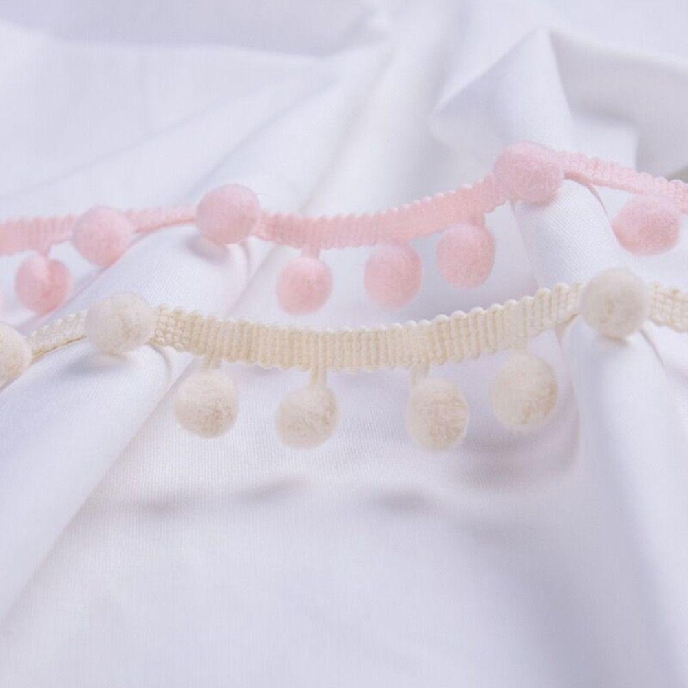 20yard Mini Size Pom Pom Trim Pillow Decoration 1.2cm Ball Pompom Fringe Ribbon Tablecloth Edge DIY Craft Mini Pearl Pompom