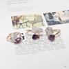 Stylish Irregular Druzy Stone Rings Open Finger Rings Adjustable Rings Ornament
