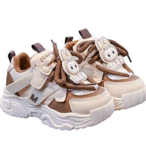 Girls Sports Shoes Autumn 2025 New Cartoon Children's Dad Shoes Boys Running Shoes Breathable Mesh Casual Shoes
