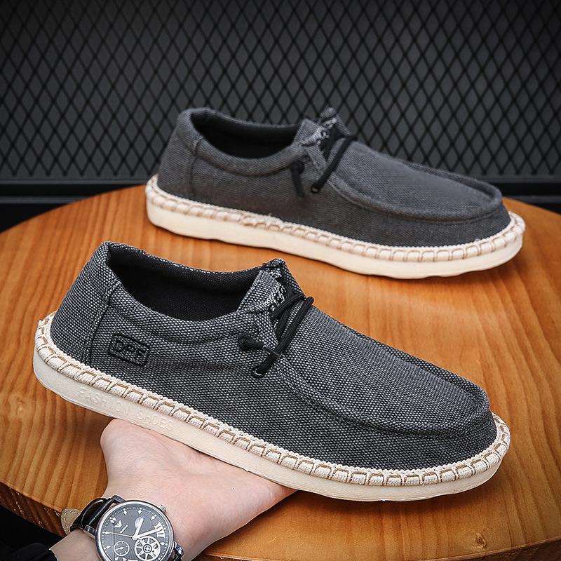 

Men s Retro Canvas Slip-On Shoes - Breathable Old Beijing Spring/Summer 2023 Casual Footwear 44