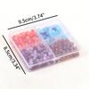 4 Grid Box Mixed Color 6mm 440pcs Acrylic Bead Jewelry Making Kit, Handmade DIY Bracelet Necklace Gift Making