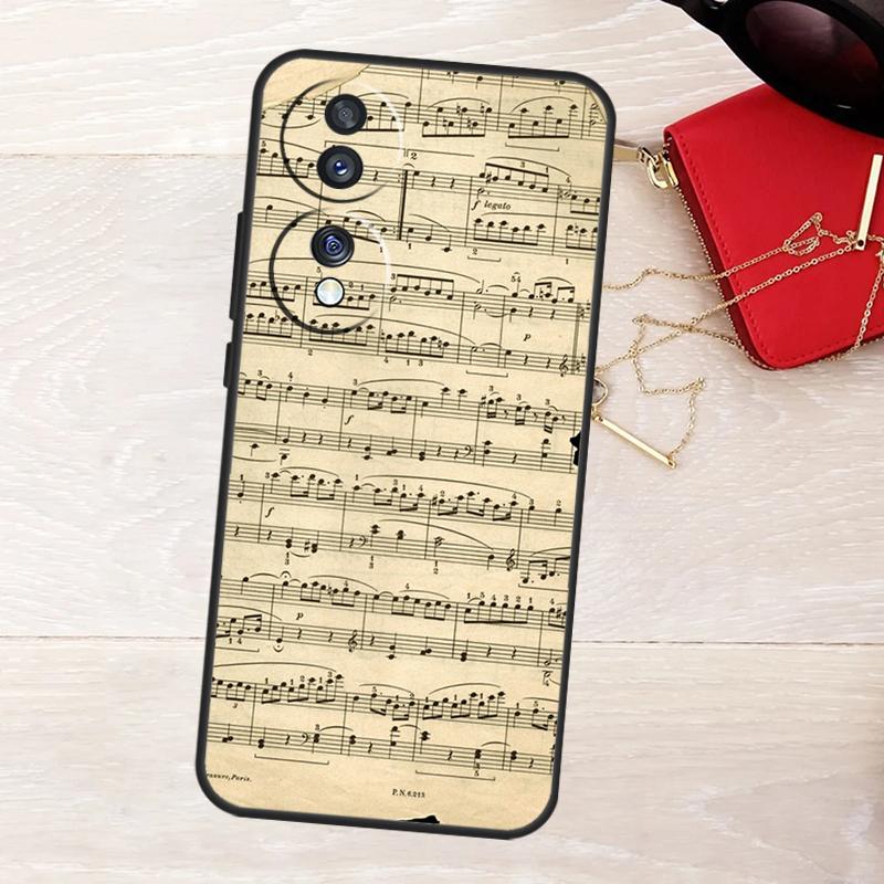 

Чехол с нотами Музыкальные ноты Для Honor 400 Pro 200 50 70 90 X9a X9b X9c X9d X8a X8b X8c Magic 7 Lite 5 6 8 Pro Чехол Honor 70