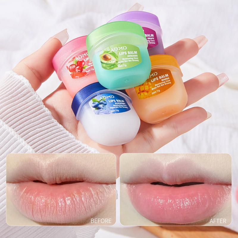 8pcs/4pcs Box Fruits Lip Balm Sets Moisturizing Lipstick Makeup Base Moisturizer Lip Balm Anti-Cracking Lips Skin Care