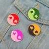 Creative Shaped Heart Alloy Brooch Stunning Enamel Badge Perfect For Fashion Unique