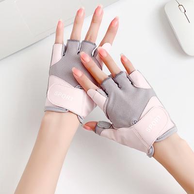 Anti Slip Shock Breathable Half Finger Gloves Breathable Cycling Gloves Fitness Gym Bodybuilding Crossfit Exercise Sports Gloves