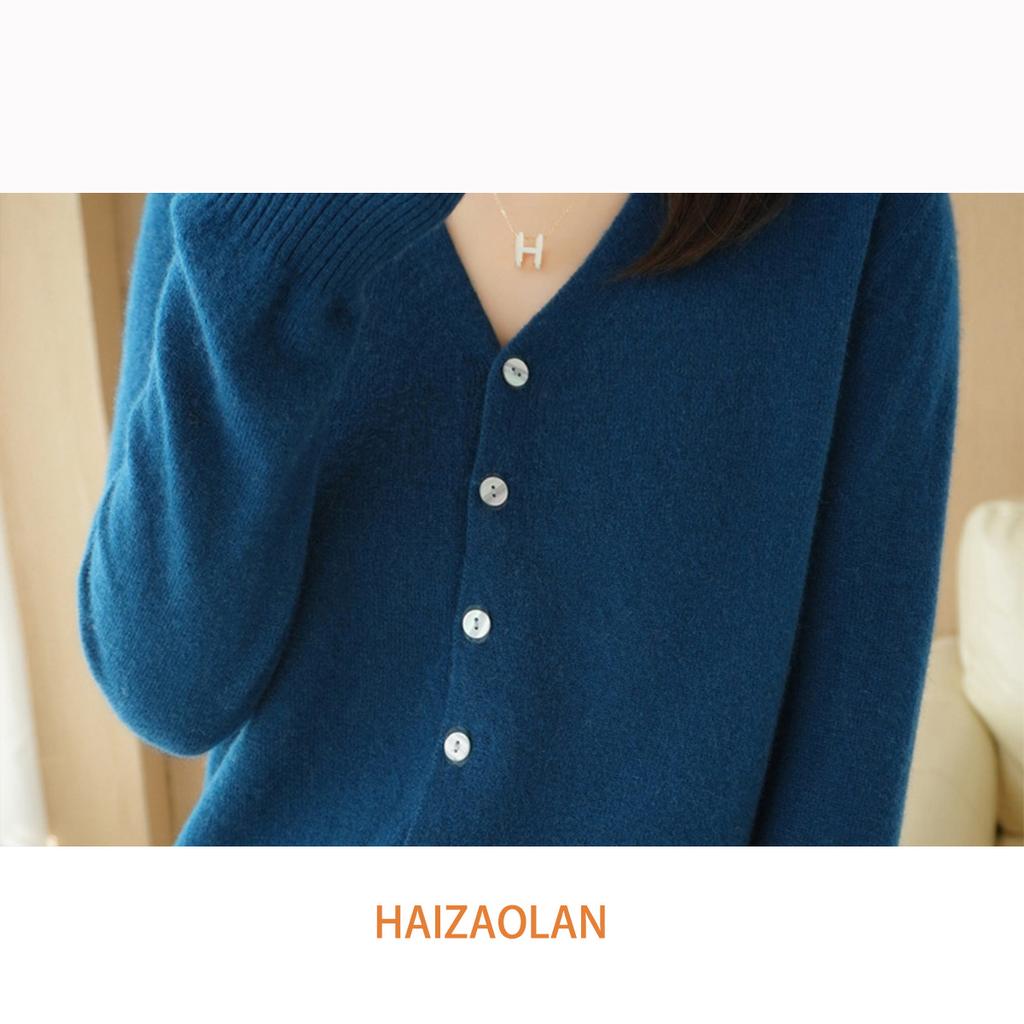 Women Knitwear V-Neck Single Breasted Button Pullovers Sweaters Women Fall Spring Long Sleeve Short Small Fresh Outer Wear Knitted Cardigan Tops