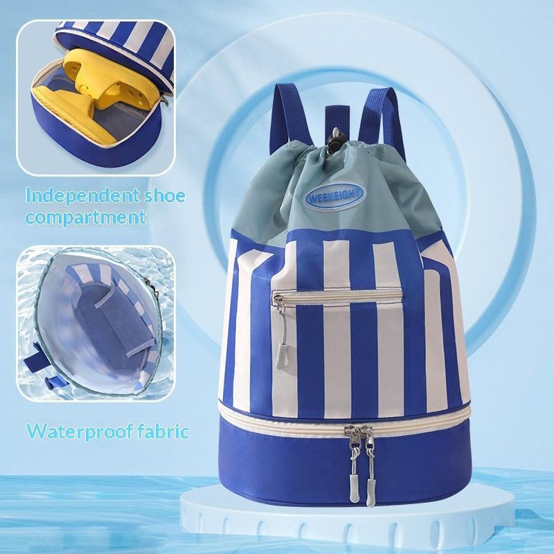 Kids Waterproof Swimming Backpack Breathable Mesh Portable Beach Storage Bag for Outdoor Travel Pool Activities
