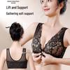 Chinese Style Embroidered Push-Up Bra: Front Closure, Lift & Support for Small Busts