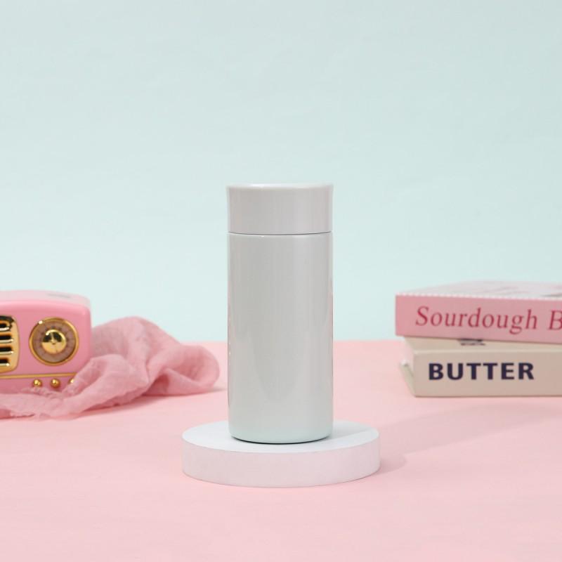 Compact Pastel Pocket Thermos 200ml Double Wall Vacuum Insulated Stainless Steel Cup Women Men Travel Office