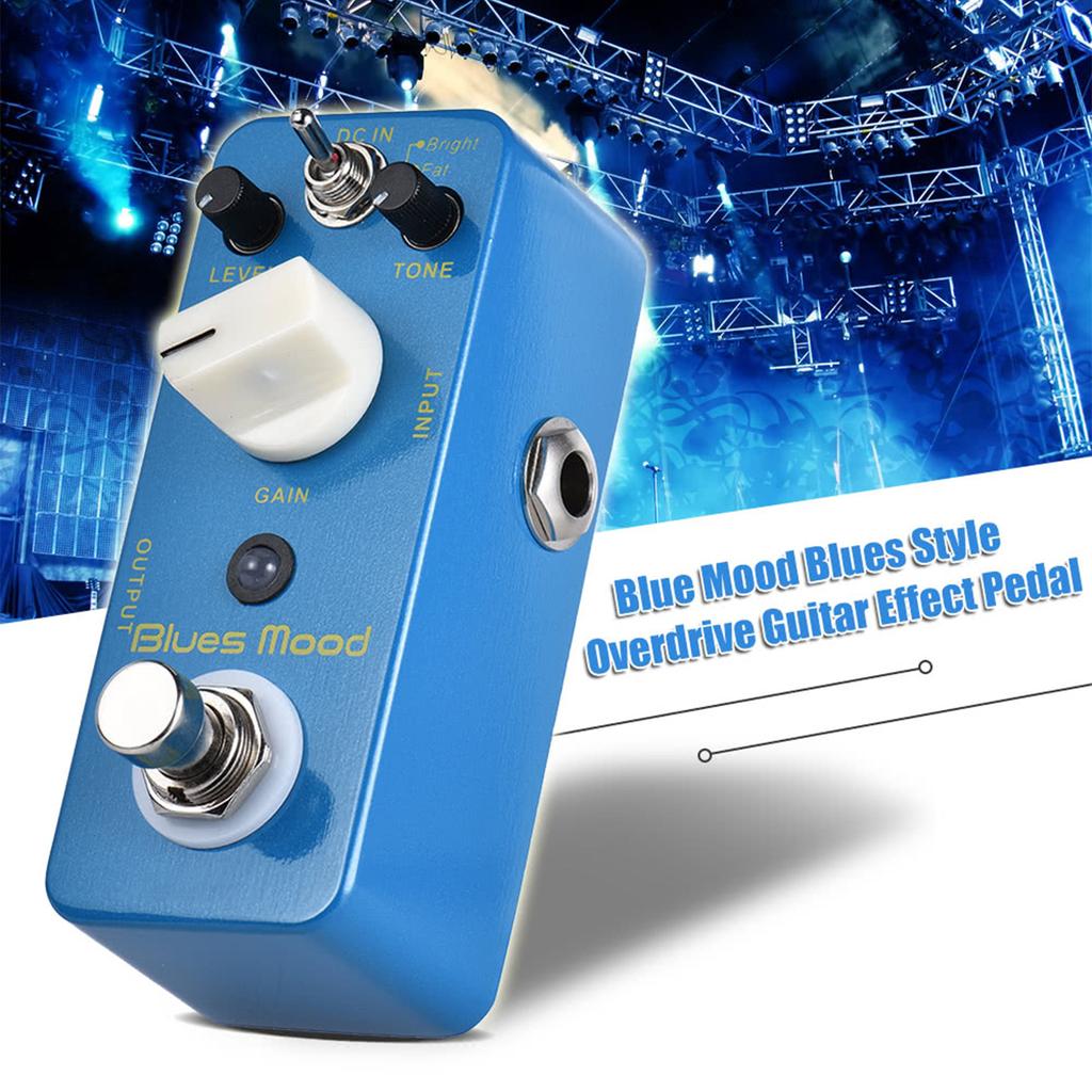 MOOER Blue Mood Blues Style Overdrive Guitar Effect Pedal 2 Modes(Bright Fat) True Bypass Full Metal Shell