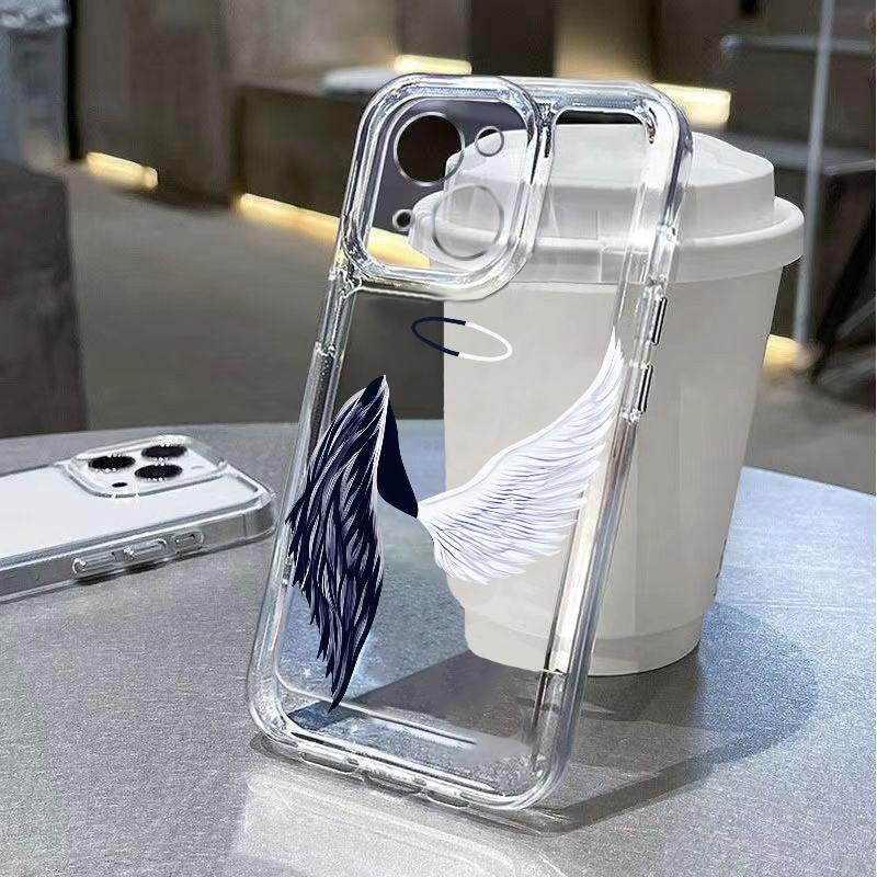 Cool Demon Wings Phone Cover Case for iPhone 17 Air 16 15 14 13 12 11 Pro Max Plus Mini Xs X 8 7 Soft Transparent Cover Fundas