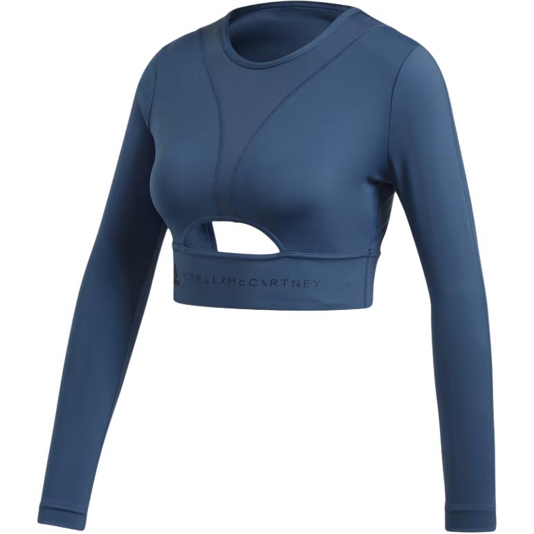 

Adidas X Коллаборация Stella McCartney Серия Stella Модный Мягкий Удобный Топ для Тренировок с Длинным Рукавом Женские топы Синий FK8865 2XS