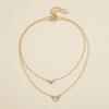 Double-Layer Love Diamond Necklace For Women, Design Sense Temperament Collarbone Chain Trendy Jewelry