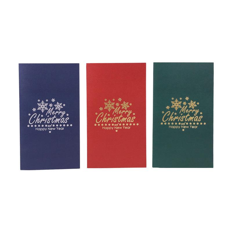 3D Christmas Card Sparkling Hand-Made Christmas Tree 3D Pop-Up Card Xmas Ornament For New Year DIY Greeting Card Gift Present