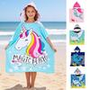 Kinder-Badeponcho Handtuch Wasserabsorbierend Antibakteriell Schnelltrocknend Kann Außerhalb des Badezimmers Getragen Werden Bade-Bademantel mit Kapuze