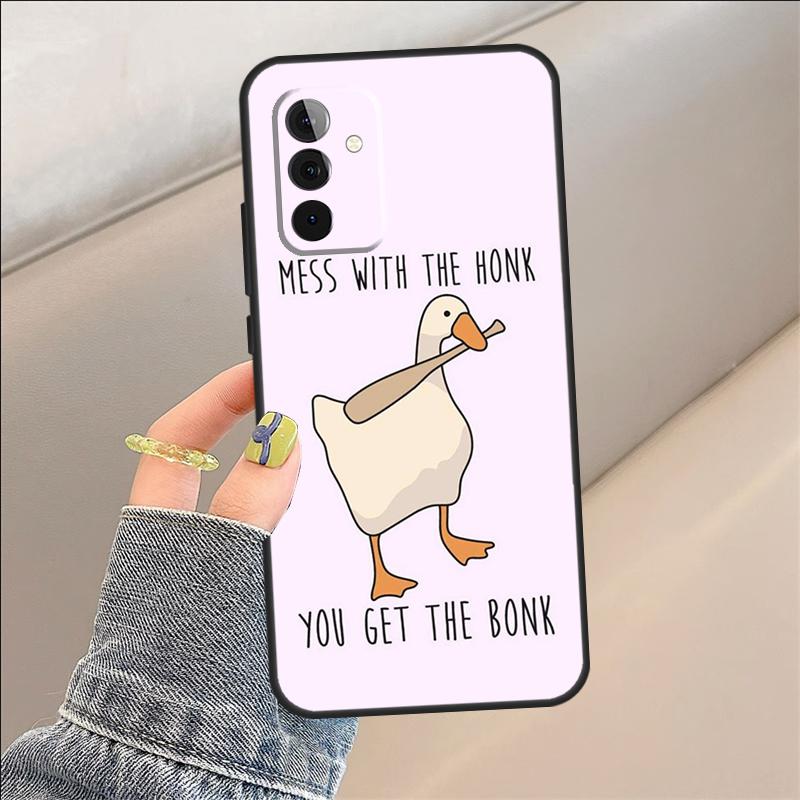 Cartoon Cute Goose Case For Samsung Galaxy A54 A14 A36 A16 A33 A56 A26 A15 A55 A53 A35 A22 A32 A52 A34 A05 A06