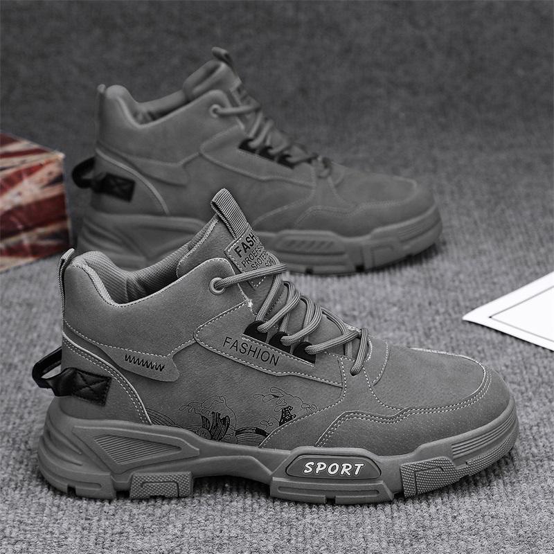 Autumn student new breathable waterproof labor insurance shoes platform sports board shoes 39