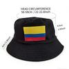 New World Cup Colombia Flag Bucket Hat Men's and Women's Foldable Outdoor Black Sun Hat