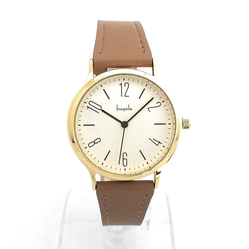 

[Follow] watch fragola sweatproof belt 10 ATM water resistant watch H01121S-1 GD/MOC ladies brown