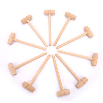 10 Pieces Mini Wooden Hammer Balls Toy Pounder Replacement Wood Mallets Baby