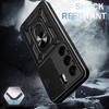 For TECNO Camon 40 Pro 4G Case with Slide Camera Lid PC+TPU Kickstand Phone Cover