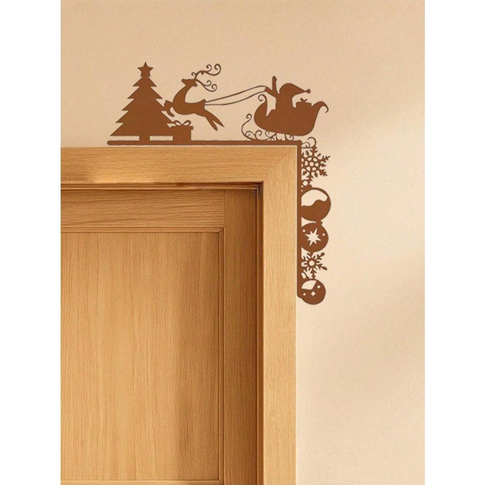 Vintage Metal Sleigh Wall Art, Creative Door Corner Decor, Christmas Party Decoration, 3D Home Accent, Modern Room Decor, Gift Idea
