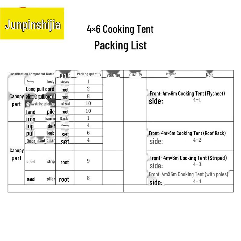 Outdoor Field Kitchen Tent