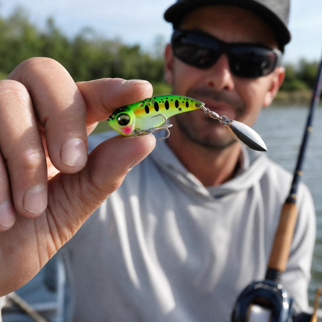 Fishing Rotating with Vibrating Hard Hook for Trout