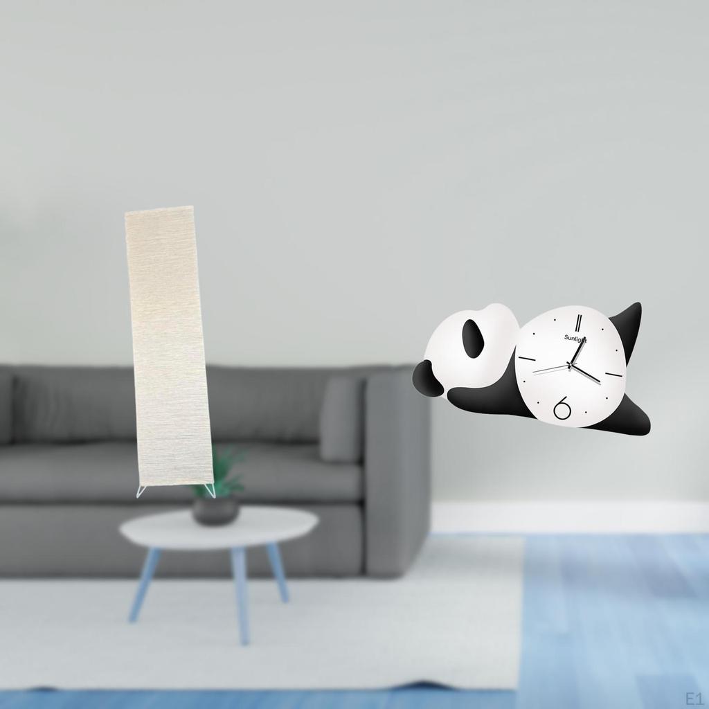 Living Room Decor with Panda Shape Standing Lamp Light Cover Lampshade And Practical Sturdy Modern