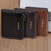 English Letter Men's Short Wallet Leather Male Leather Purse Portable Pocket Purse  Daily Use