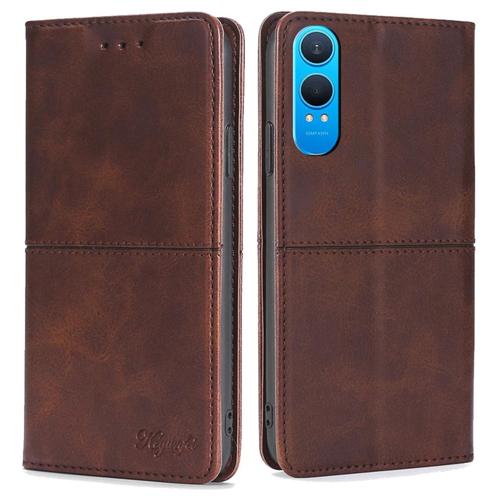 For OnePlus Nord CE4 Lite 5G/Oppo K12x 5G (China) Case Card Slots Cowhide Texture Phone Leather Cover
