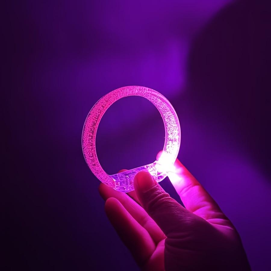 10Pcs LED Luminous Bracelets LED Light Up Bracelets Glow In The Dark Neon Bangle Party Favors Concert Supplies Luminous Wristbands