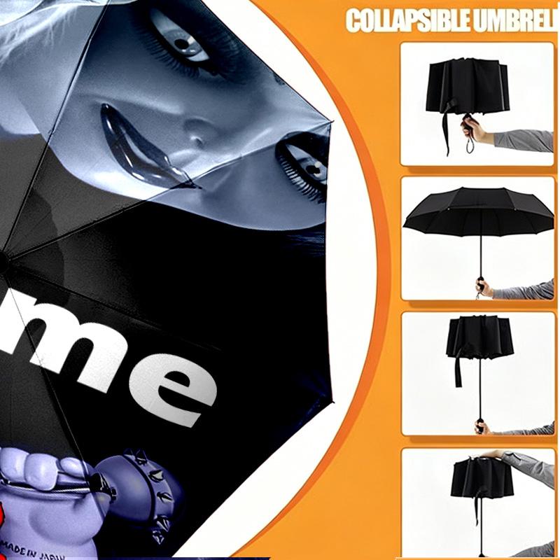 Custom Name Personalized Bride of Chucky Print Umbrella, Auto Open Close, 8‑Rib Sturdy Frame, Commute Camping Hiking Use, Birthday Gift