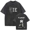 French Rapper Damso High Quality Vintage Washed ONeck Tshrit YK Mens Womens Casual Summer Clothes Oversized Short Sleeve Tees