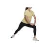 Adidas Run It Tee Round Neck Quick-Dry Comfortable Solid Color Short Sleeve Regular T-Shirt Women Tops Yellow HL1457