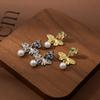 Premium Color Flower Diamond Butterfly Tassel Pearl Earrings Super Fairy Gentle Sweet Fairy Wind Earrings