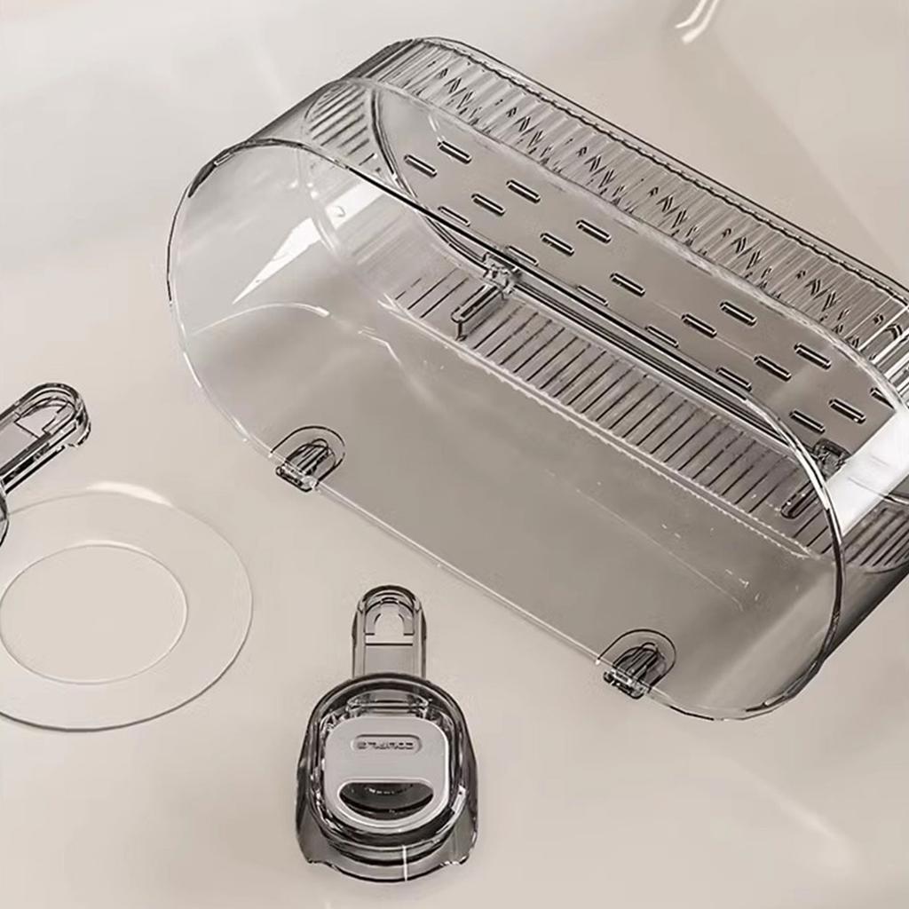 Powerful Suction Cup Storage Rack Sturdy Plastic Suction Shelf Storage Rack For Bathrooms Kitchens And Bedrooms