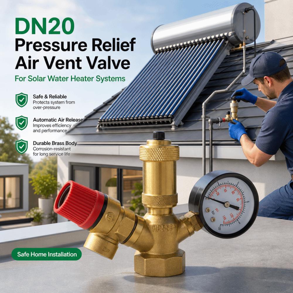 3/4" Pressure Relief Valve PRV Solar Water Heater Valve Pressure Reducing Valve  Hard Decoration