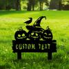 Metal Garden Art Stake, Custom Fall Yard Decor, Pumpkin Sign, Thanksgiving Outdoor Decoration, Seasonal Lawn Ornament