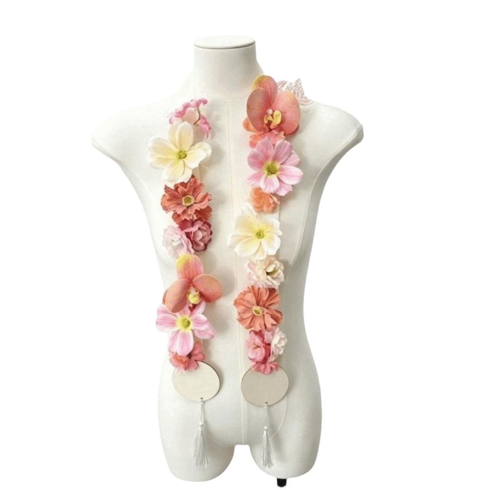 Silk Fabric Satin Flower Sash Satin Fabric Artificial Floral Garland Party Decoration