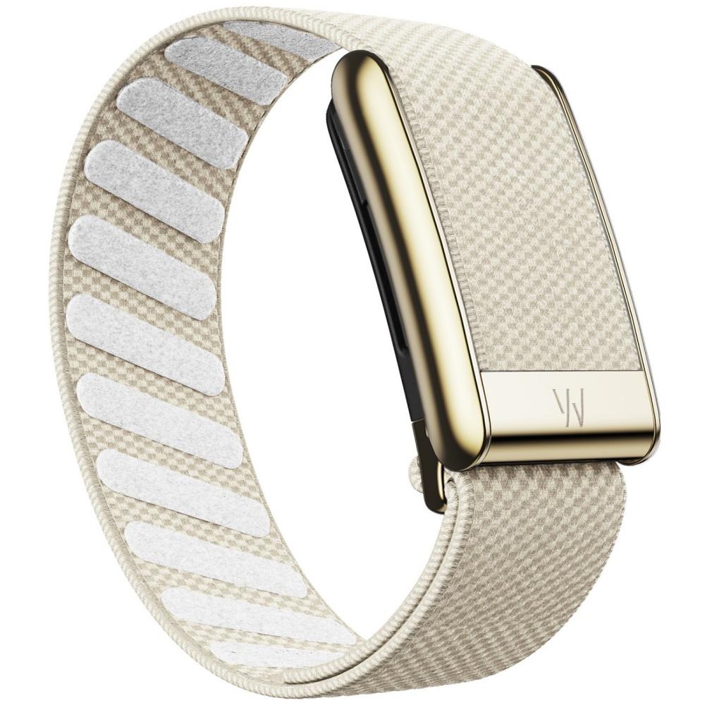 Suitable for Whoop 5.0 Mg Wristband Strap W Leather Nylon Woven Elastic Whoop Sports Replacement Strap Gold Silver Metal