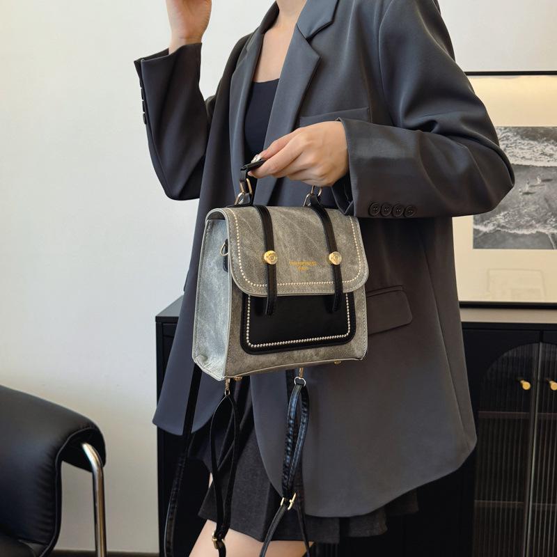 Korean Retro Large Capacity College-Style Crossbody Handbag Backpack (2025)