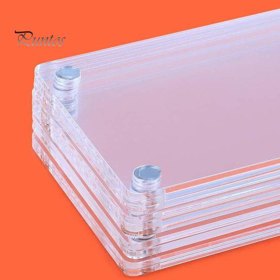 12Pcs Magnetic Photo Frame Refrigerator Magnet Double-sided Clear Acrylic Family Picture Display Frame Home Office Fridge Decoration Photo Holder