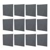 12Pcs Acoustic Panels Polyester Fiber Cutable Sound Absorption Panel for Rehearsal RoomsDark Grey
